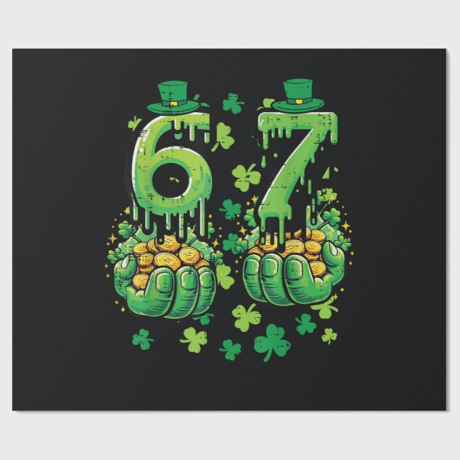6 7 St Patricks Tag Geschenkpapier (Flach)