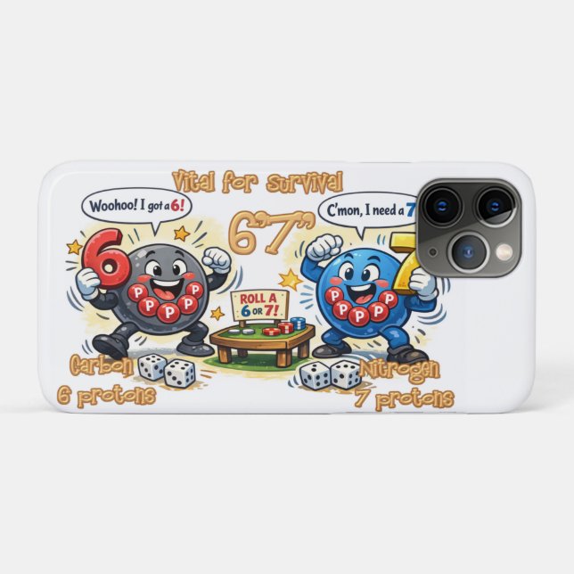 6’7” Vital for Survival Chemistry Elements   Case-Mate iPhone Hülle (Rückseite (Horizontal))