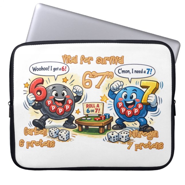 6’7” Vital für das Überleben Chemie-Elemente  Laptopschutzhülle (Vorderseite)