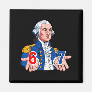 6 7 Washington Lustig 67 Kostüm Meme Six Seven Kin Magnet
