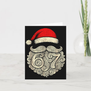 6 7 Weihnachten 67 Santa Sechs Sieben Weihnachten Karte