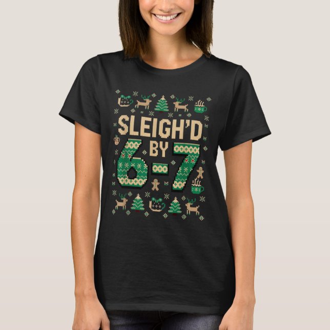 6-7 Weihnachten hässlicher Pullover Sechs Sieben X (Vorderseite)