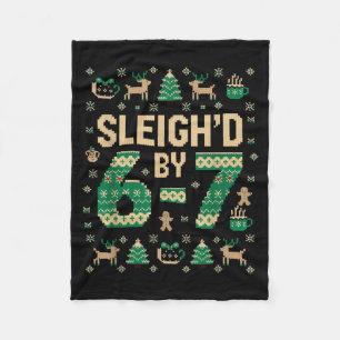 6-7 Weihnachten hässlicher Pullover sechs sieben X Fleecedecke