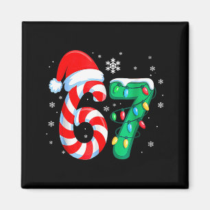 6 7 Weihnachten Lustig Sechs Sieben 67 Meme Männer Magnet