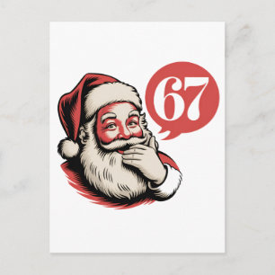 6 7 Weihnachten Sechs Sieben Brainrot Weihnachtsma Einladungspostkarte