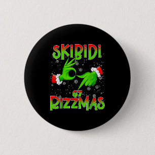 6 7 Weihnachten Skibidi Rizzmas 67 Meme Gen Alpha  Button