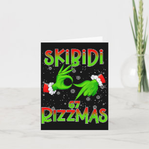 6 7 Weihnachten Skibidi Rizzmas 67 Meme Gen Alpha Karte