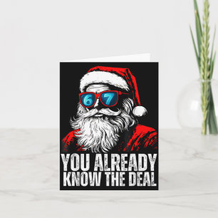 6 7 Weihnachtsmann Gesicht Sechs Sieben Meme Lusti Karte