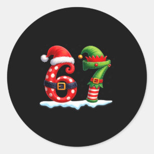 6-7 Weihnachtstrupp Lustig 67 Sechs Sieben Meme We Runder Aufkleber
