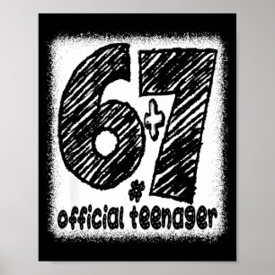 6+7 werden 13 Jahre alte Teenager-Jungs lustige 13 Poster
