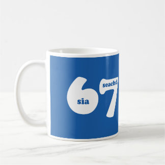 6 7 with Gaelic number 6 sia and 7 seachd Kaffeetasse