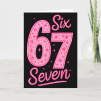 6 7 Zahl 67 Rosa Sechs Sieben Meme Slang Frauen Mä
