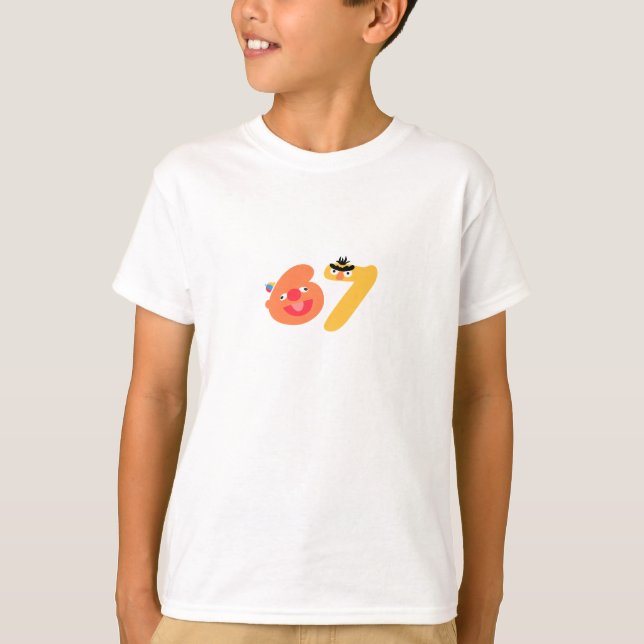 6-7 Zahlen-Muppets T-Shirt (Vorderseite)