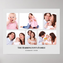 6 Abschnitte Minimalistische graue Rahmen für das Poster