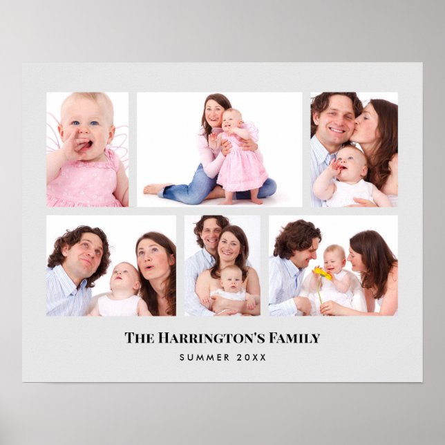 6 Abschnitte Minimalistische graue Rahmen für das  Poster (Vorne)