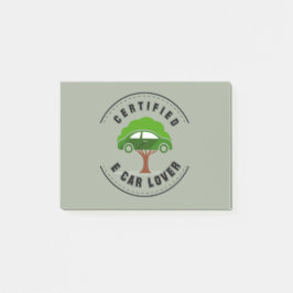 6.Autos Liebe zertifiziert E Autoverliebhaber Vint Post-it Klebezettel