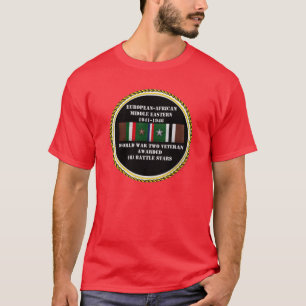6 BATTLE STARS Veteran des Zweiten Weltkriegs T-Shirt