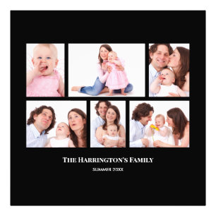 6 Bereiche Benutzerdefinierte schwarze Rahmen für  Fotodruck