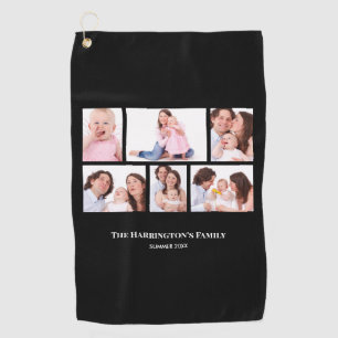 6 Bereiche Benutzerdefinierte schwarze Rahmen für  Golfhandtuch