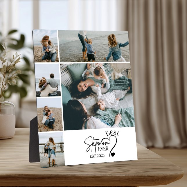 6 Best Stepmom Ever Custom Photo Collage  Fotoplatte (Von Creator hochgeladen)