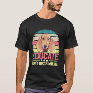 6 Bilden Nicht Diskriminieren Vintage - Dachshund T-Shirt