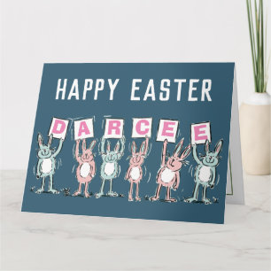 6-Buchstaben-Name Frohe Ostern Karte