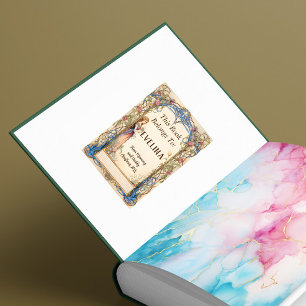 6 Buchzeichen - Märchenprinzessin Quadratischer Aufkleber