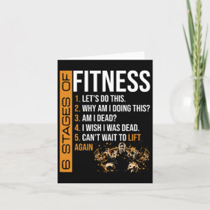 6 Bühnen der Fitness der Fitness zum Gewichtsheben Karte