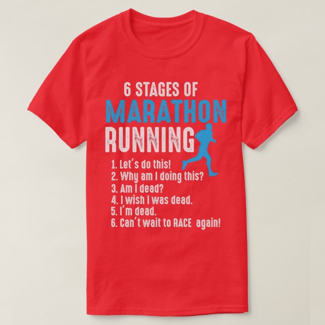 6 Bühnen Marathon Running Läufer Triathlon Run T-Shirt (Design vorne)