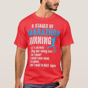 6 Bühnen Marathon Running Läufer Triathlon Run T-Shirt