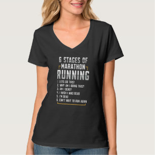 6 Bühnen Marathon Running Marathon Appar T-Shirt