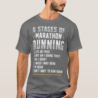 6 Bühnen Marathon Running Marathon Appar T-Shirt