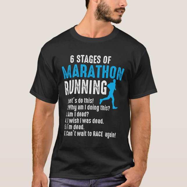 6 Bühnen Marathon Running Runner Triathlon Run T-Shirt (Vorderseite)