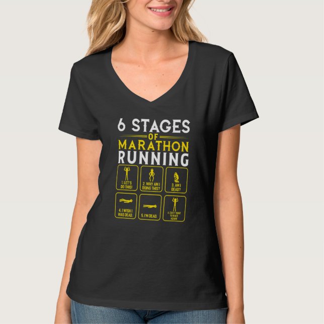 6 Bühnen Marathonlauf T-Shirt (Vorderseite)