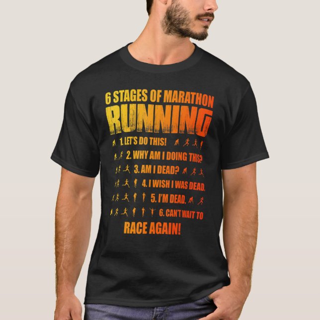 6 Bühnen Marathonlauf T-Shirt (Vorderseite)