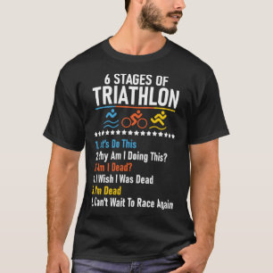 6 Bühnen Triathlon Athlete laufen Bi T-Shirt