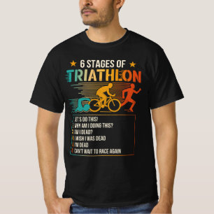 6 Bühnen Triathlon-Athleten Triathleten laufen T-Shirt