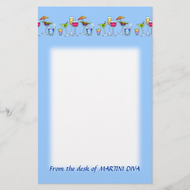 6 COCKTAIL-GLAS-BRIEFPAPIER BRIEFPAPIER (Vorderseite)