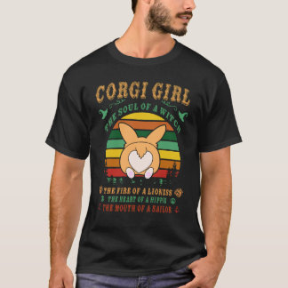 6 Corgi Mädchen - Hexe - Löwin - Hippie - Matrose T-Shirt
