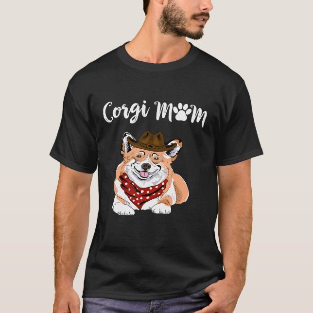 6 Corgi-Mutter T-Shirt (Vorderseite)