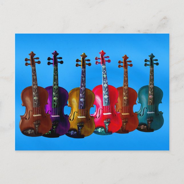6 DURCHSTECHFLASCHEN AUF DER BLUE-POSTCARD POSTKARTE (Vorderseite)