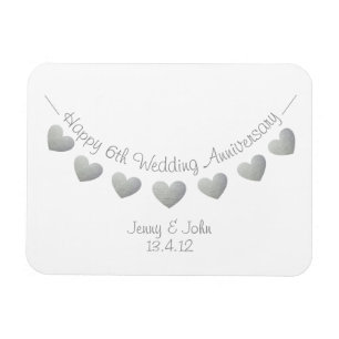 6. Eisen-Hochzeitstaggeschenk Magnet