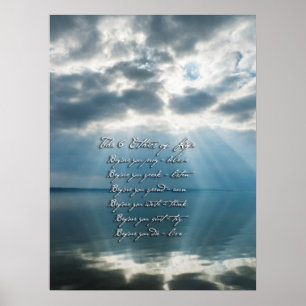 6 Ethik des Lebens mit Sonnenbrand am See Poster