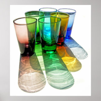 6 Farbige Cocktailbrille - Stil 18 Poster