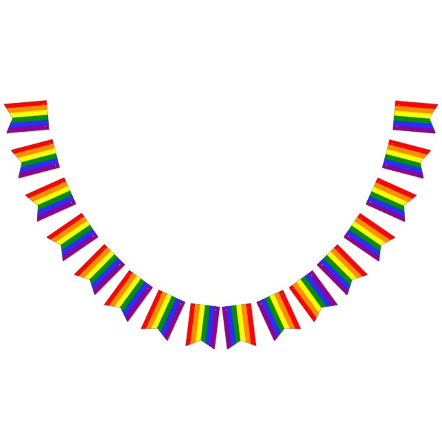 6-farbiges Flag-Banner-Banner LGBT-Party Wimpelkette (Alle)