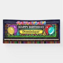 6 Foot Birthday Banner Happy Happy