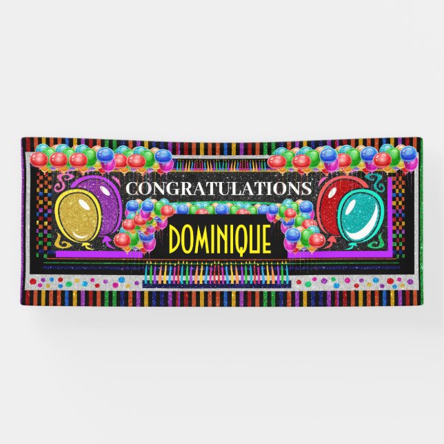 6 Foot Herzlichen Glückwunsch Banner (Horizontal)