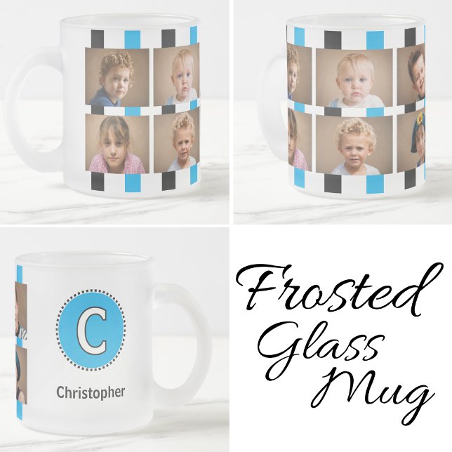 6 Foto Anfangsname Schwarz Blau Mattglastasse (Von Creator hochgeladen)