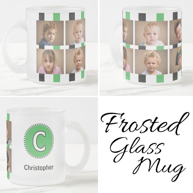 6 Foto Anfangsname Schwarz Grün Mattglastasse (Von Creator hochgeladen)