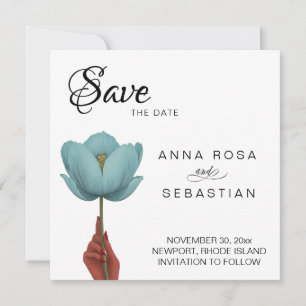 *~* 6 Foto AR6   Elegante Vintage "Save the Date" Einladung